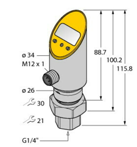 Turck Drucksensor verdrehbar PS001A-50 #6833901 Turck Drucksensor verdrehbar PS001A-50 #6833901
