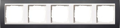 Gira Abdeckrahmen 5-fach anthrazit für reinweiß Event 0215328