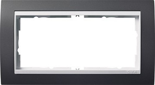 Gira Abdeckrahmen 2-fach o.MS anthrazit für reinweiß Event 1002328