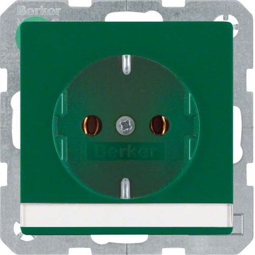 Berker SCHUKO-Steckdose m.Beschriftungsfeld 47506003