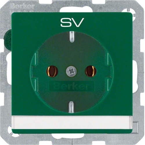 Berker SCHUKO-Steckdose m.Beschriftungsfeld 47506013