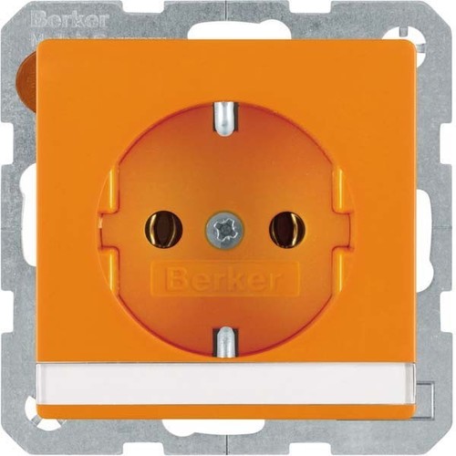 Berker SCHUKO-Steckdose m.Beschriftungsfeld 47506007