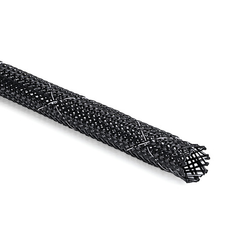 HellermannTyton Polyester Geflechtschlauch schwarz 50 m Rolle HEGPV0X30-PBT-BK