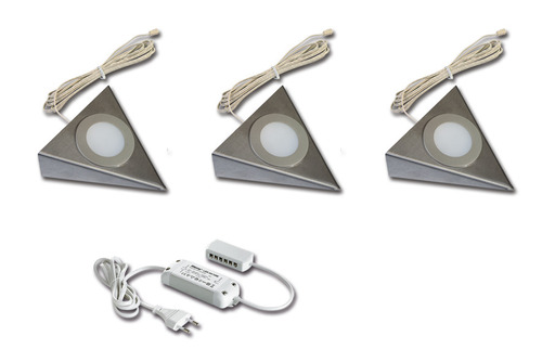 Hera 3er-Set LED-UB-Leuchte 2-LEDnw eds+Trafo15W 61055931103