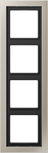 Jung Rahmen 4-fach edelstahl lack waage/senkrecht ESD 2984-L