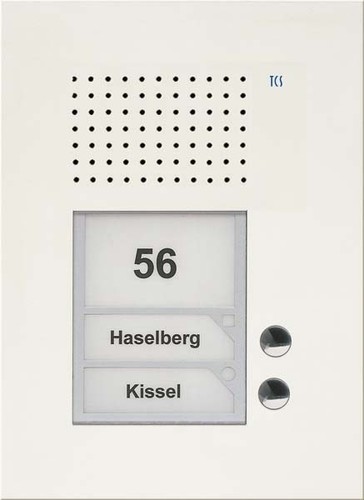 TCS Tür Control Audio Außenstation PUK 2 Tasten 1spaltig UP w PUK02/1-WS