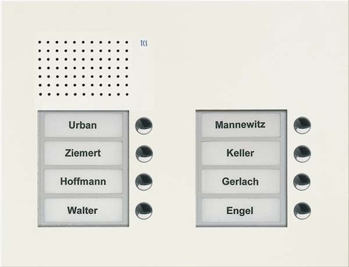 TCS Tür Control Audio Außenstation PUK 8 Tasten 2spaltig UP w PUK08/2-WS