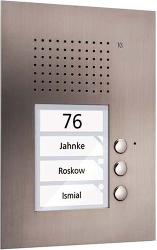 TCS Tür Control Audio Außenstation PUK 3 Tasten 1spaltig UP e PUK03/1-ES