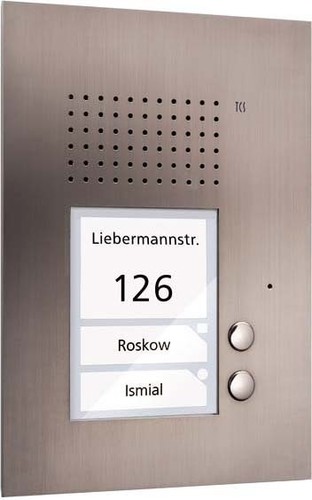 TCS Tür Control Audio Außenstation PUK 2 Tasten 1spaltig UP e PUK02/1-ES