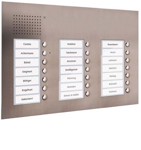 TCS Tür Control Audio Außenstation PUK 21 Tasten 3-spaltig UP PUK21/3-ES