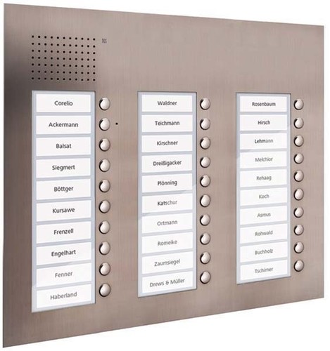 TCS Tür Control Audio Außenstation PUK 30 Tasten 3-spaltig UP PUK30/3-ES
