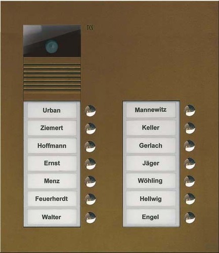 TCS Tür Control Video color Außenstation V PUK 14 Tasten 2-spal AVU15140-0012