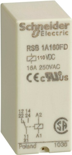 Schneider Electric Schnittstellenrelais 110V DC RSB1A160FD
