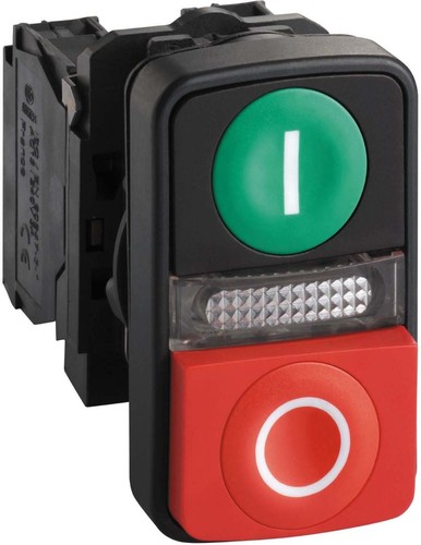 Schneider Electric Leucht-Doppeldrucktaster 1S+1Ö 24V XB5AW73731B5