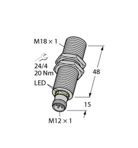 Turck Ultraschallsensor RU40U-M18M-LFX-H1151