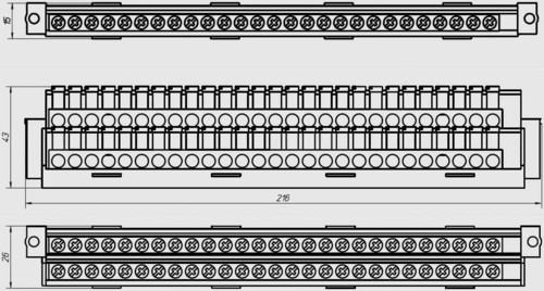 Eaton Klemmenträger N/PE 1 stöckig ZSD-PKL/NPE/1