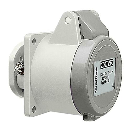 Walther Werke NORVO Anbaudose gerade 32A 2P 42V 10h IP44 11406