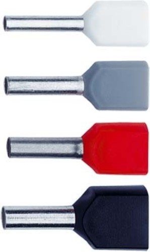 Klauke Zwillings-Aderendhülse 2x1,5qmm schwarz isol. 87212