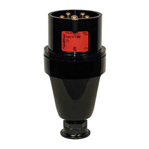 Walther Werke Stecker schwarz 63A 4P 400V 6h IP44 261406SW