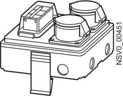 Siemens Dig.Industr. Abgangskasten 16A 2x1pol+2x3pol. BD2-AK1/2CEE163A161