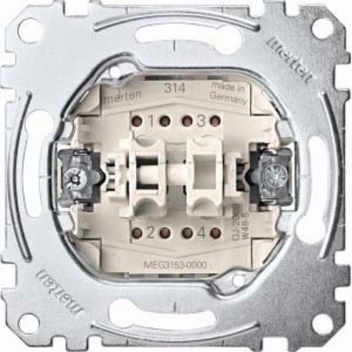 Merten Doppeltaster-Einsatz 1S/1Ö 1-pol.10A 250V AC MEG3153-0000