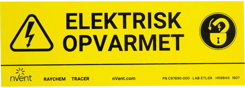 Chemelex Aufkleber -Elektrisch beheizt- LAB-ETL-DE