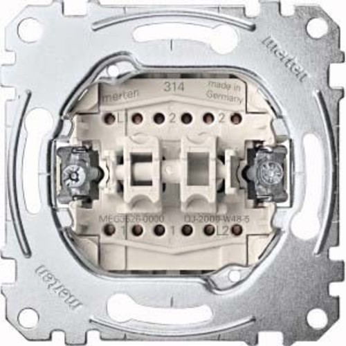 Merten Doppelwechselschalter-Eins 1-pol.16AX 250VAC MEG3626-0000