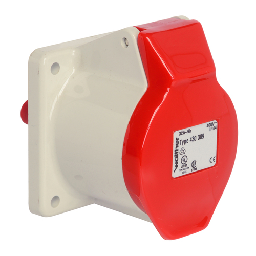 Walther Werke Anbaudose gerade 32A 3P 400V 9h IP44 430309