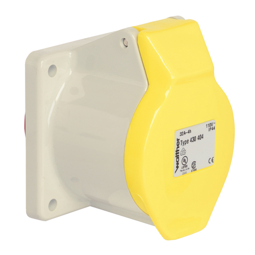 Walther Werke Anbaudose gerade 32A 4P 110V 4h IP44 430404