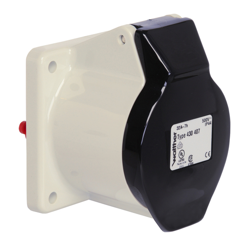 Walther Werke Anbaudose gerade 32A 4P 500V 7h IP44 430407