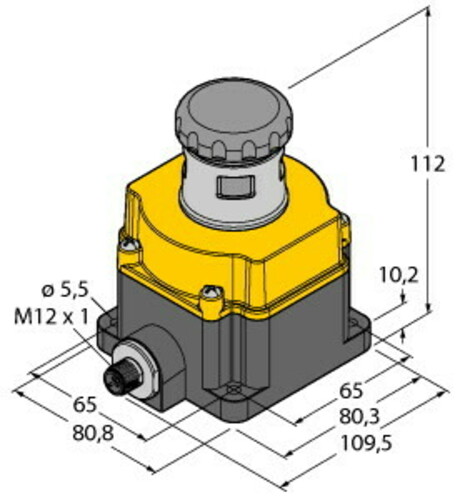 Turck Not-Aus Taster beleuchtet SSA-EB1MLGRP-12ED1Q8