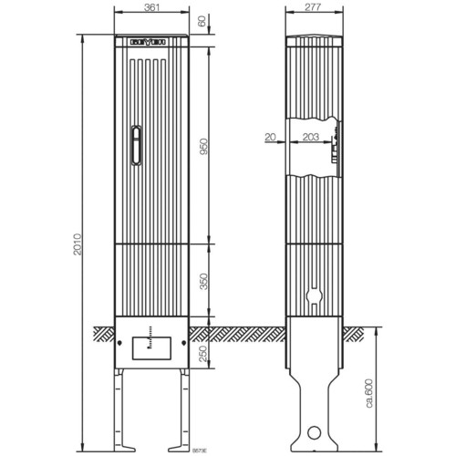 ABN Anschlusssäule FB1 BH7 m.M-Platte SL202P