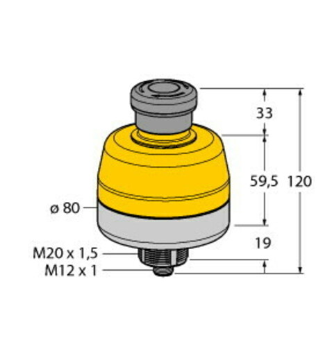 Turck Not-Aus Taster unbeleuchtet SSA-EB1P-02ECQ5A