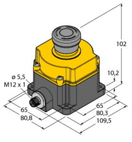 Turck Not-Aus Taster beleuchtet SSA-EB1PL-02ED1Q5A