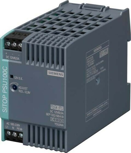 Siemens Dig.Industr. Stromversorgung 1-ph,12VDC,6,5A,IP20 6EP1322-5BA10