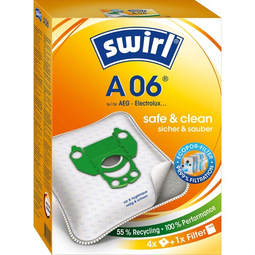 Swirl Staubbeutel für AEG A 06 EcoPor VE4 Swirl Staubbeutel für AEG A 06 EcoPor VE4