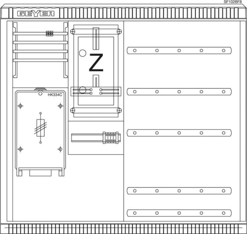 ABN Festplatzverteilerschrank 1x K-HAS (KH00) SF102BF8