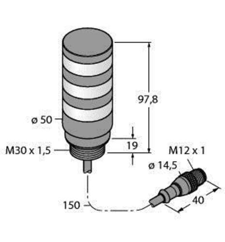 Turck Signalsäule TL50BLGYR6PQPMA91210 Turck Signalsäule TL50BLGYR6PQPMA91210