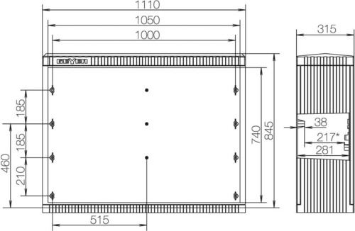 ABN Kabelverteilerschrank FB4,BH5,Gr.2/845mm SL082