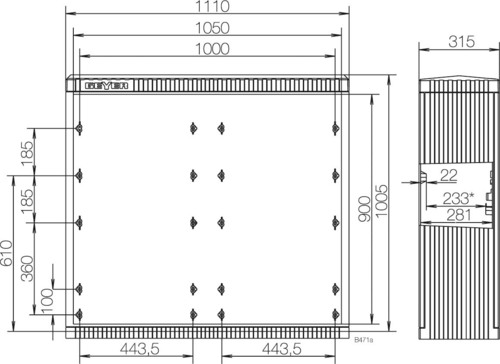 ABN Kabelverteilerschrank Montagepl. FB4,BH6 SL102P