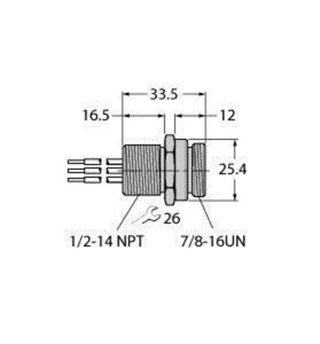 Turck Einbauflansch U7834