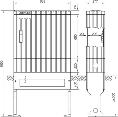 ABN Säule BH4 7 Einbaueinh. E-Cu 30x6mm SK157A