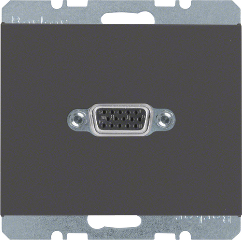 Berker Steckdose VGA m.Klemmen, anthrazit 3315417006 Berker Steckdose VGA m.Klemmen, anthrazit 3315417006
