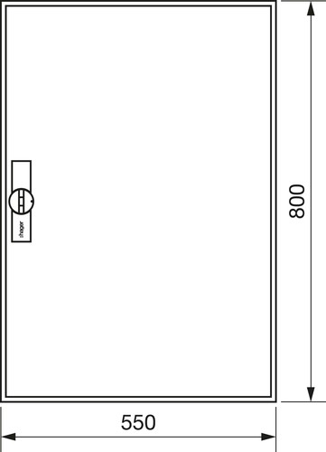 Hager Zählerschrank,universZ 800x550x205,IP44 ZB12S