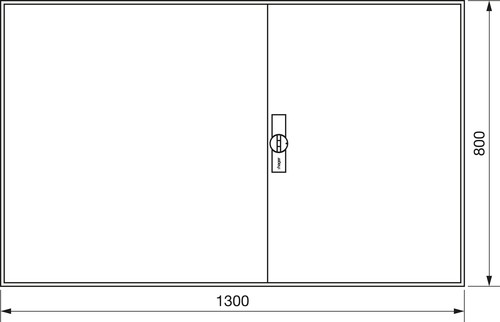 Hager Zählerschrank,universZ 800x1300x205,IP44 ZB15S