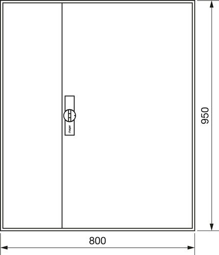 Hager Zählerschrank,universZ 950x800x205,IP44 ZB23S