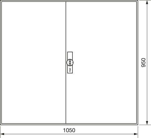 Hager Zählerschrank,universZ 950x1050x205,IP44 ZB24S