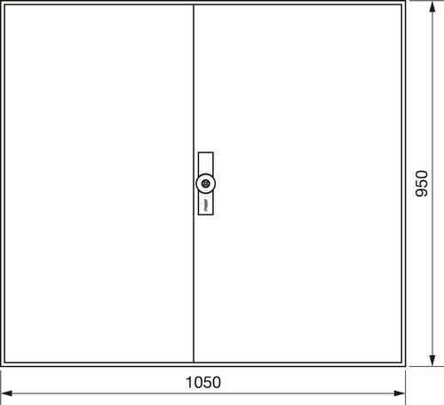 Hager Zählerschrank,universZ 950x1050x205,IP54 ZB24W