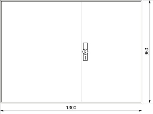 Hager Zählerschrank,universZ 950x1300x205,IP44 ZB25S