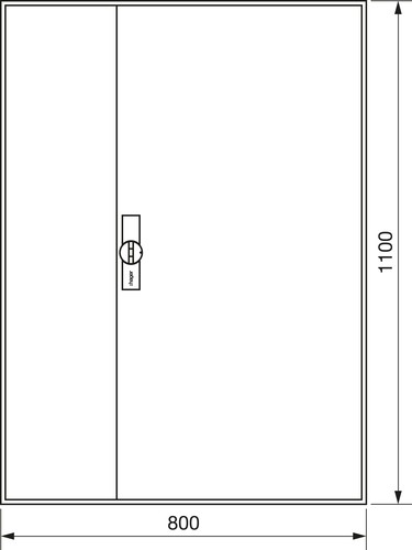 Hager Zählerschrank,universZ 1100x800x205,IP44 ZB33S